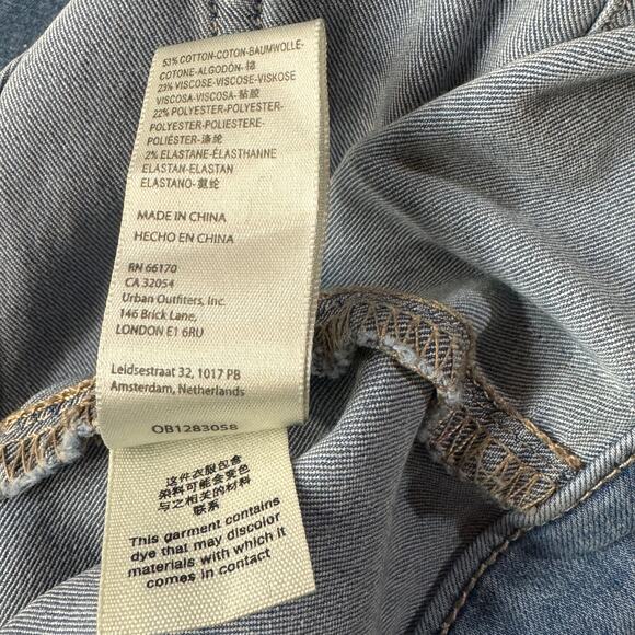 Free People SZ 29 Jeans Just Float on Flare Hi-Rise Stretch Frayed We The Free - Picture 10 of 10